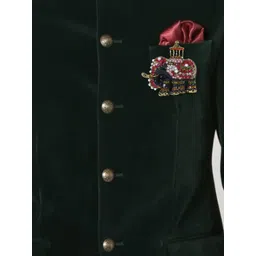 ADORN Unisex Rhinestone Studded Statement Elephant Brooch image 2