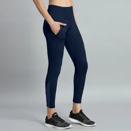 adrenex by flipkart Solid Women Dark Blue Tights-picture-20