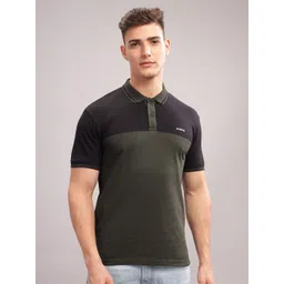 ADRO Colourblocked Polo Collar Short Sleeves Pure Cotton Regular T-shirt-picture-39