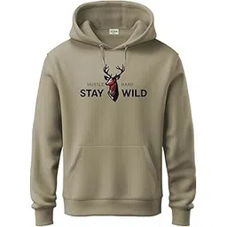 adro Hustle Hard Stay Wild Hoodie for Men | 320 GSM Cotton-Poly Fleece | Soft Feel, Skin-Friendly Printed Graphic, Warm Casual Sweatshirt with Kangaroo Pocket & Drawstring Hood-picture-28