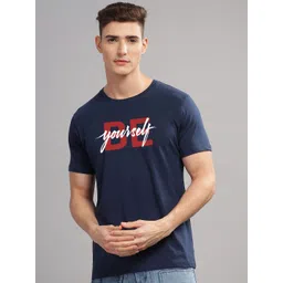 ADRO Men Typography Printed Applique T-shirt-picture-27