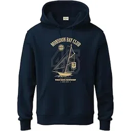 adro Men’s 320 GSM Cotton Poly Fleece Hoodie – Monsoon Bay Club Sailing Graphic, Soft Feel Fabric, Skin-Friendly Print, Casual Winter Printed Hoodies with Kangaroo Pocket-picture-12