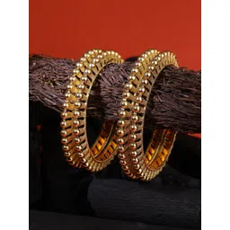 Adwitiya Collection Set Of 2 Gold-Plated Bangles-picture-14
