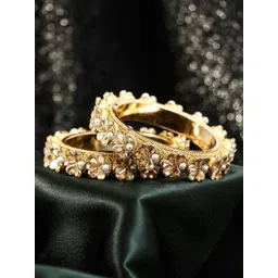 Adwitiya Collection Set Of 2 Gold-Plated Stone-Studded Bangles-picture-30