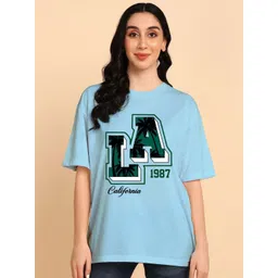 Adyavastram Women Typography Printed Round Neck Cotton Oversized T-shirt-picture-12