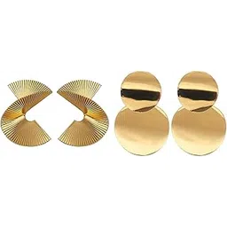 aeenioy 2 Pairs Earinging for Girls Stylish Western, Earrings for Girls Stylish, Geometric Earrings Set for Women, Fashion Jewelry for Daily, Party, Wedding, Gift-picture-53