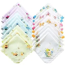 aenon fashion is my passion Handkerchiefs | Soft Cotton Hankies for Woman | Hankies for Girls | White Border Ladies Hanky | Skin Care Hanky for Girls | Set of 12 | Multi (3)-picture-50