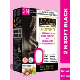 Aequo Organic Permanent Hair Color with Organic Ingredients 175 ml - Blackish Brown 2N-picture-34