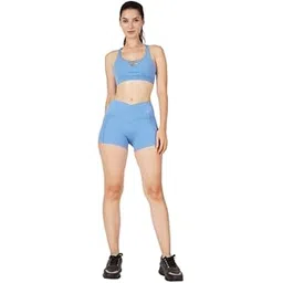 aer Women's Diva Bra and Pulse Crossover Waist Shorts Nylon Lycra Blend Coordinated Activewear Set Designed for Movement and Fit-picture-13