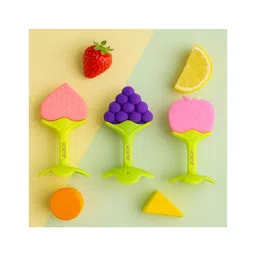 AEREX Premium Organic Fruit Teether Combo Nipple Teething for Newborn Babies, Pacifier Infant & Toddlers BPA Free Natural Teething Freezer Safe Baby Teethers 0 - 12 Months Assorted (Pack of 3)-image-12