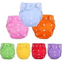 AEREX Premium Reusable Baby Cloth Diapers For 0 to 3 Years Without Insert Pads Leak Proof Washable Diapers For New Born Babies Adjustable Pocket Cloth Diaper Nappies (Multicolor, Pack of 10)-image-10