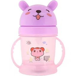 AEREX Premium Teddy Bear Baby Sipper Cup with Soft Silicone Straw Bunny Teddy Baby Mug Sipper Leakproof, BPA Free & Non-Toxic for Baby Toddlers Infants Kids (Pack of 1, Multicolor)-image-16