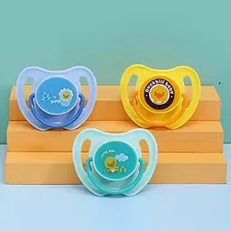 AEREX Ultra Soft Silicone Baby Pacifiers | Silicone Nipple | Air Flow Shield Pacifier for Babies with Cute Prints | Teether | Orthodontic Nipple for Oral Stimulation | Soother for Babies (Multicolor)-picture-15