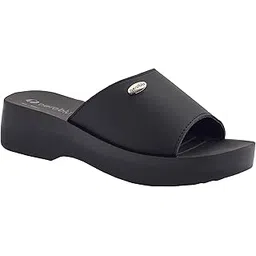 aeroblu Synthetic Casual Flexible Slippon Lightweight Open Toe Dotted Design Platform Slipper For Women (AEMR07)-picture-13