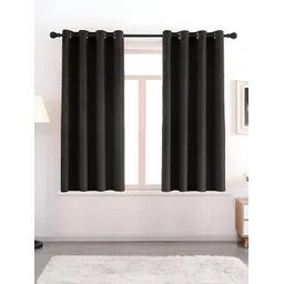 AEROHAVEN Black 2 Pcs Room Darkening Eyelet Window Curtains-picture-25