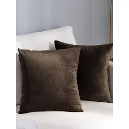 AEROHAVEN Brown 2 Pcs Reversible Square Cushion Covers-picture-19