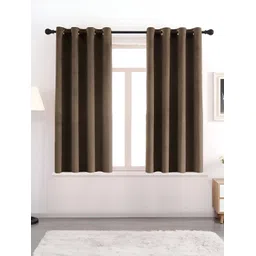 AEROHAVEN Brown 2 Pcs Room Darkening Eyelet Window Curtains-picture-26