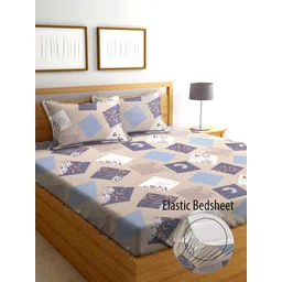 AEROHAVEN  Geometric 210 TC King Bedsheet with 2 Pillow Covers-picture-16
