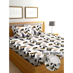 AEROHAVEN  Geometric 210 TC King Bedsheet with 2 Pillow Covers-picture-37