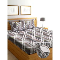 AEROHAVEN Geometric 210 TC King Bedsheet with 2 Pillow Covers-picture-18