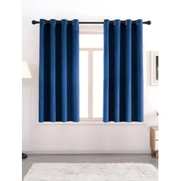 AEROHAVEN Navy Blue 2 Pcs Room Darkening Eyelet Window Curtains-picture-37