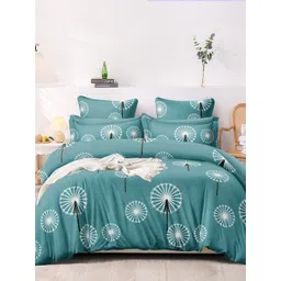AEROHAVEN Premium Green & White Printed Cotton 300 TC King Bedsheet with 2 Pillow Covers-picture-22
