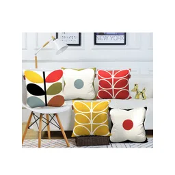 AEROHAVEN Red & White Set of 5 Geometric Square Cushion Covers-picture-35