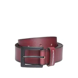 Aeropostale Jacksonville Wine Leather Solid Waist Belt For Men-picture-11