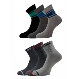 Aeropostale Men Pack Of 6 Patterned Ankle-Length Socks-picture-17
