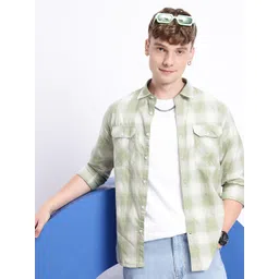 Aeropostale Opaque Checked Pure Cotton Casual Shirt-picture-22