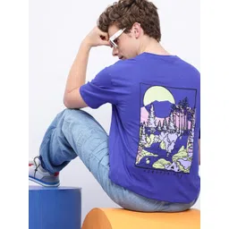 Aeropostale Printed Drop-Shoulder Sleeves Relaxed Fit Pure Cotton T-shirt-picture-24