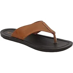 aerowalk Stylish T-Shape Fashion Slipper for Men | Comfortable | Lightweight | Anti Skid | Casual Office Footwear (NV58_BROWN)-picture-44