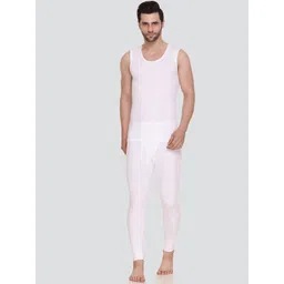 Aerowarm Men White Ribbed Thermal Top & Bottom-picture-40