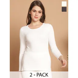 Aerowarm Pack Of 2 Ribbed Long Sleeved Thermal Top-picture-36