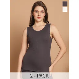 Aerowarm Pack Of 2 Ribbed Sleeveless Thermal Top-picture-36