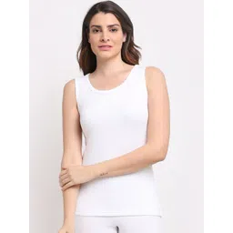 Aerowarm Women White Solid Sleeveless Thermal Top-picture-16