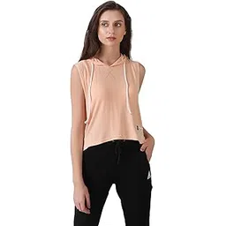 aesthetic bodies Premium Womens Tank Top Sleeveless Gym Hoodie Women Tank Top Gym Wear (S, Peach)-picture-11