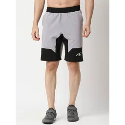 AESTHETIC NATION Men Colourblocked Slim Fit Training or Gym Sports Shorts-picture-39