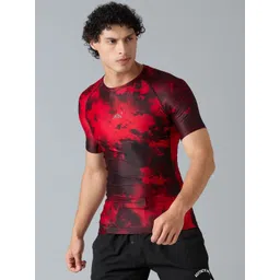 AESTHETIC NATION Men Tie and Dye Printed Dri-FIT Compression T-shirt-picture-24