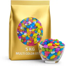 5 Kg Polished Multi Color Stones for Aquarium, Vase Decoration and Garden Décor Polished Asymmetrical Marble Pebbles-image-37