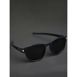 AFERELLE Unisex Black Lens & Blue Round Sunglasses with OFULNAVYBLK-picture-26