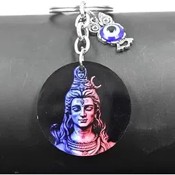 afh Lord Nataraj Shiv Shankar Evil Eye Owl Keychain for Men and Women-picture-45