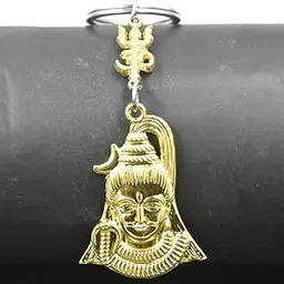 afh Om trishul Lord Shiv Shankar Gold Plated Religious Keychain for Men and Women-picture-29