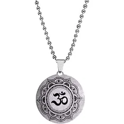 afh Viadik Spiritual Symbol OM Religious stainless Steel Pendant Necklace Chain For Men,Women-picture-41
