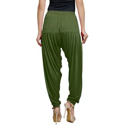 afra Cotton Blend Solid Patiala image 2