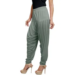 afra Cotton Blend Solid Patiala image 2