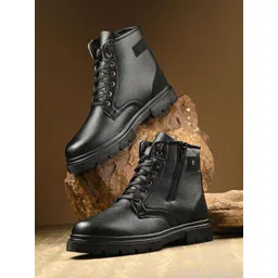 AfroJack Men Block-Heeled High Top Boots image 1