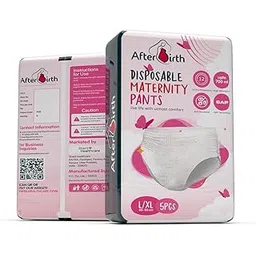 Afterbirth Disposable Maternity Pants (Pads in Pant Style) | L/XL Size 45-60cm | 5 Pieces | High Absorption | 12 Hours Protection-picture-29