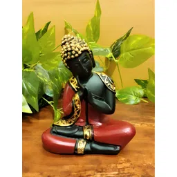 Afterstitch Black & Gold-Toned Gautam Buddha Idol Showpiece-picture-25