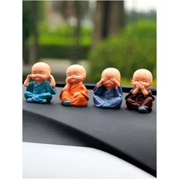 Afterstitch Set of 4 Cream-Coloured Buddha Idol Showpiece-picture-17